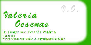valeria ocsenas business card